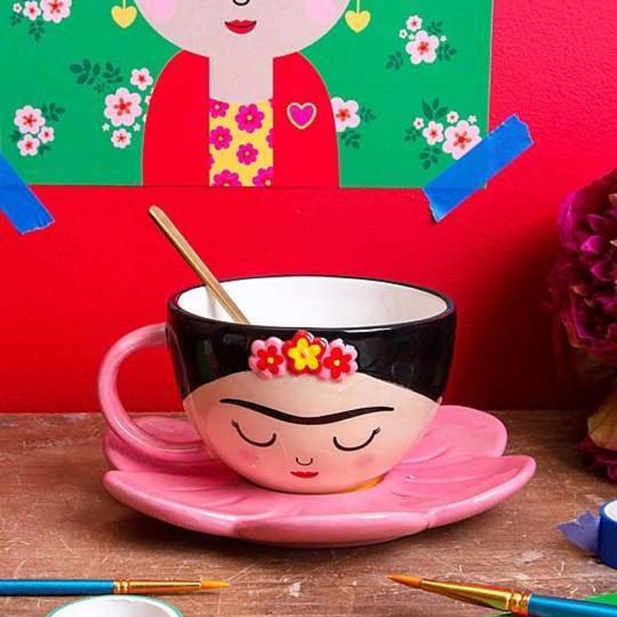 tetereta Taza Frida Con Plato Hot